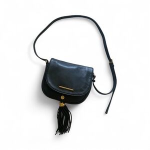 Elegant Black Leather Crossbody Bag